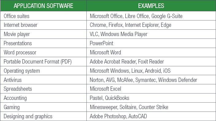 types of computer software examples